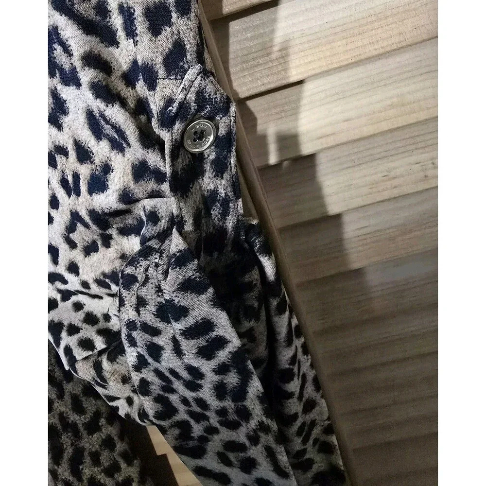 Michael Kors NWT! Stretchy‎ Belted Leopard Print 3/4 Sleeve Dress Size 0X C88